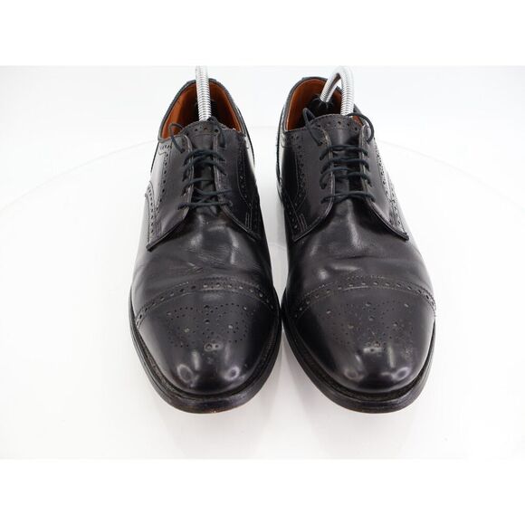 Allen Edmonds Men's Sanford Oxford Size 11 B Cap Toe Brogue Dress Shoe Black - Picture 3 of 12